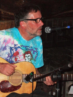 Rolling Stones night and I'm in a Grateful Dead T-shirt 6.08.13 - Photo: borrowed from Six Bells Folk & Blues Club website