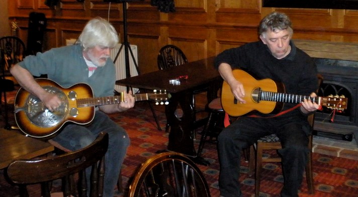 John Oddie & Chris Mansell playing at Cross in Hand on 7.03.13