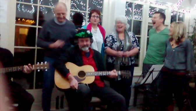 Fun at the Green Man with Chris, Chris, CJM, Monica, Jayne, Dave & Lisa - 20/12/15 - Photo: Monica Ross