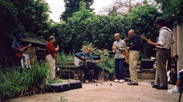 The Spires band even got a chance to play for a Bishop in the garden