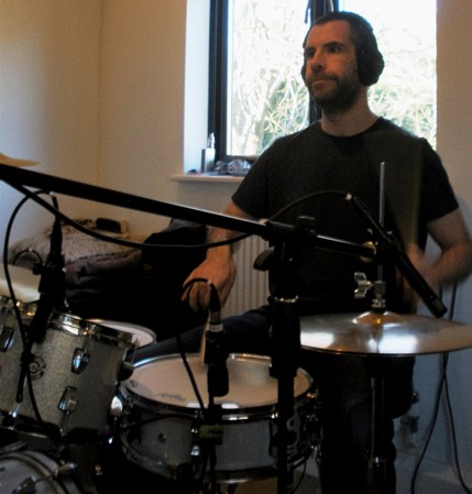 Ben on the drums - 15/01/16 - Photo: C J Martin