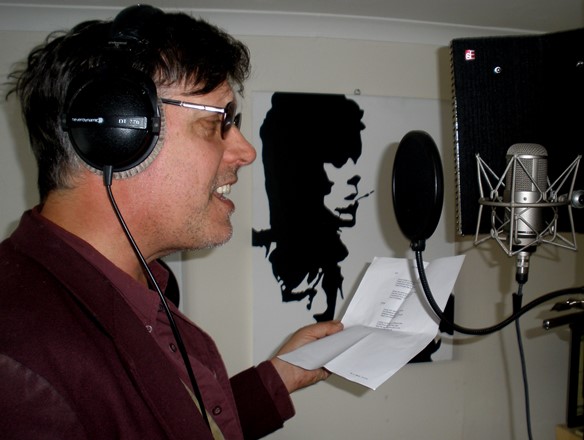 Mark Eason doing the punkesk backing vocals on Social Media - 14.03.14